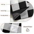 thumbnail image 6 of Black White Plaid Round Area Rug 3.3 FT, Non Slip Small Entryway Kitchen Mat, Spring Farmhouse Buffalo Checkered Washable Soft Circular Rug Non-Shedding Door Mat for Bathroom Playroom Kids Room, 6 of 9