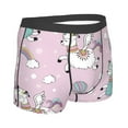 thumbnail image 3 of Disketp Llama Unicorn And Rainbow Men'S Boxer Briefs,Soft And Breathable Cotton Underwear With Comfortflex Waistband, 3 of 8