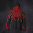 thumbnail image 4 of Spider Hero Zip Hoodie, Spider Web Printed Long Sleeve Pocket Outerwear Apparel for Men Women Cosplay Party, 4 of 8