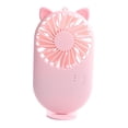 thumbnail image 2 of Precioso mini ventilador USB recargable, ventilador de refrigeración de verano, portátil, de mano, de bajo ruido gatito rosa, 2 of 9