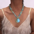 thumbnail image 5 of Necklaces Pendants Bohemian Rhinestone Statement Necklace Pendant Women Accessories Crafted Jewelry Fashion,One Size,Dark Purple, 5 of 8