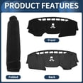 thumbnail image 4 of Cubierta del tablero Alfombrilla del tablero para Honda CRV 2017-2022 Poliéster Negro, 4 of 7