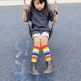 thumbnail image 4 of COUVER 6-Pack Unisex Youth Knee High Referee Socks, Regular Rainbow, Youth Medium, 4 of 6