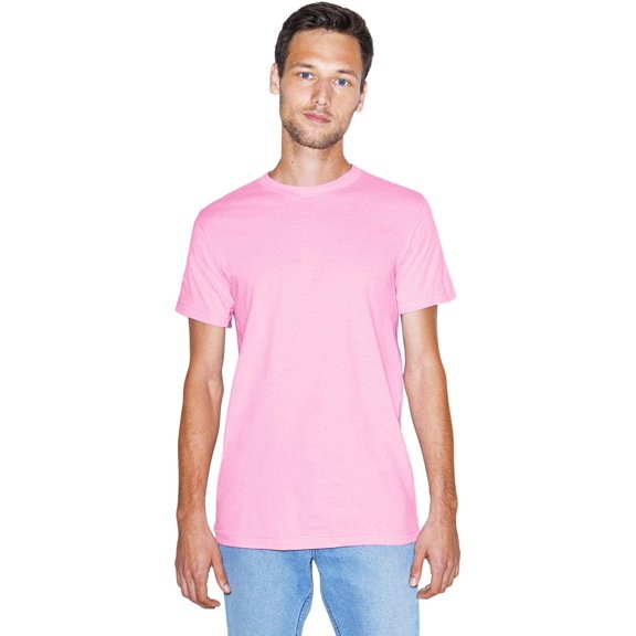 American Apparel Men's Fine Jersey Crewneck Short Sleeve T-Shirt, 2-Pack, Pink, 3X-Large