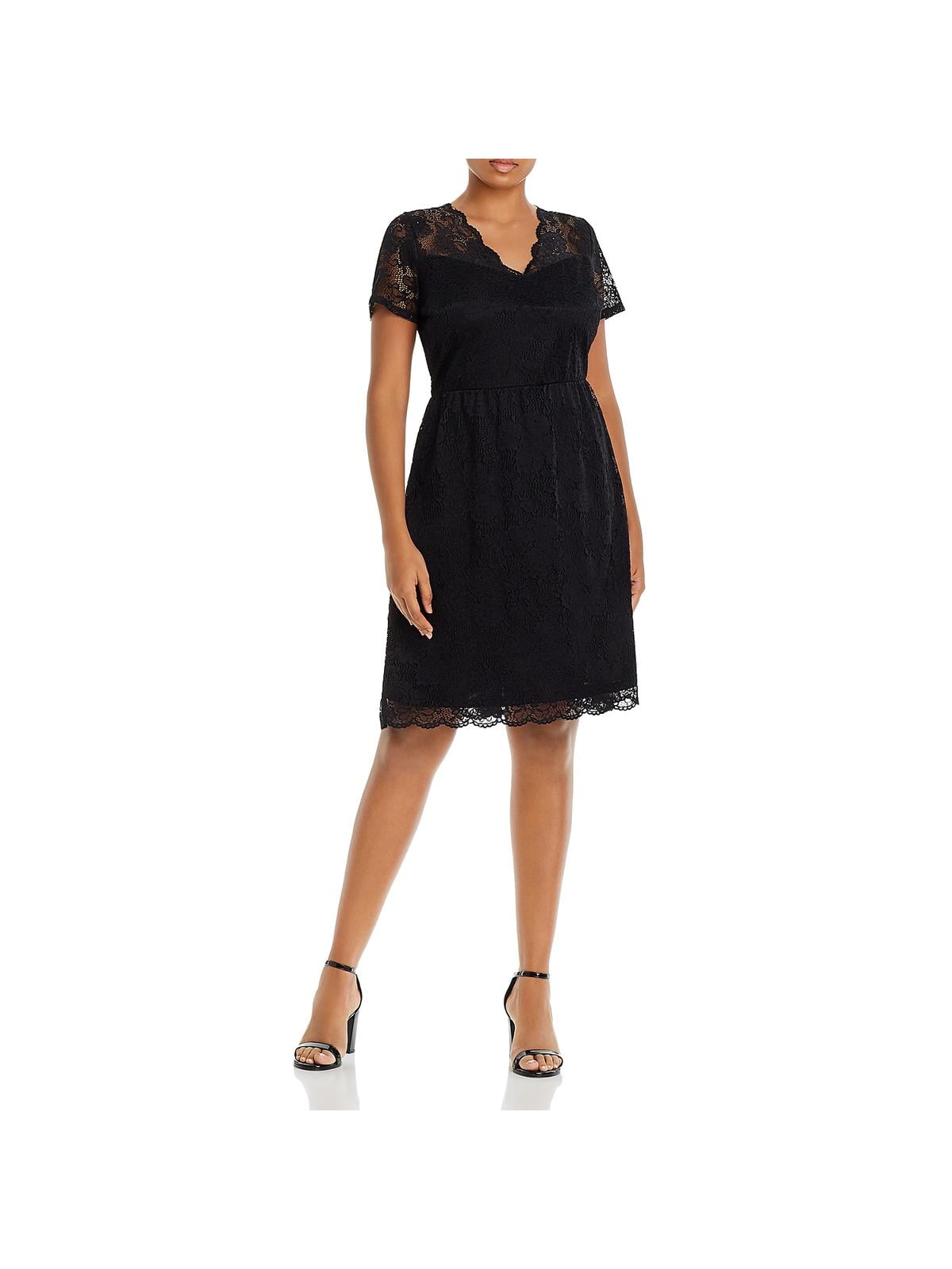 aqua black lace dress