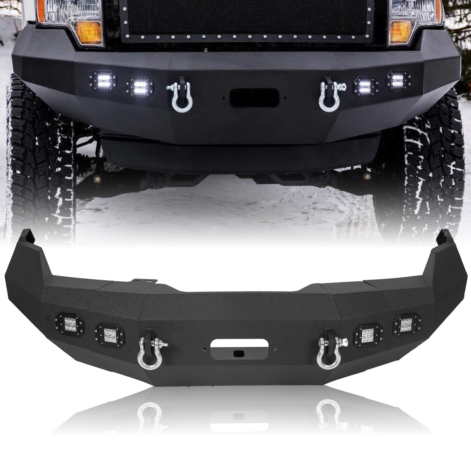 Front Bumper Pad Guard Insert Textured Pair For 2009-2014 Ford F-150 Set of 2