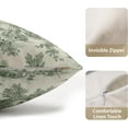 thumbnail image 2 of Green Toile Lumbar Pillow Covers 12x20 Inch Set of 2 Olive and Beige French Country Cotton Linen Decorative Throw Pillow Case Cottage Vintage Cushion Cover for Bedroom Sofa Living Room Home Decor, 2 of 6