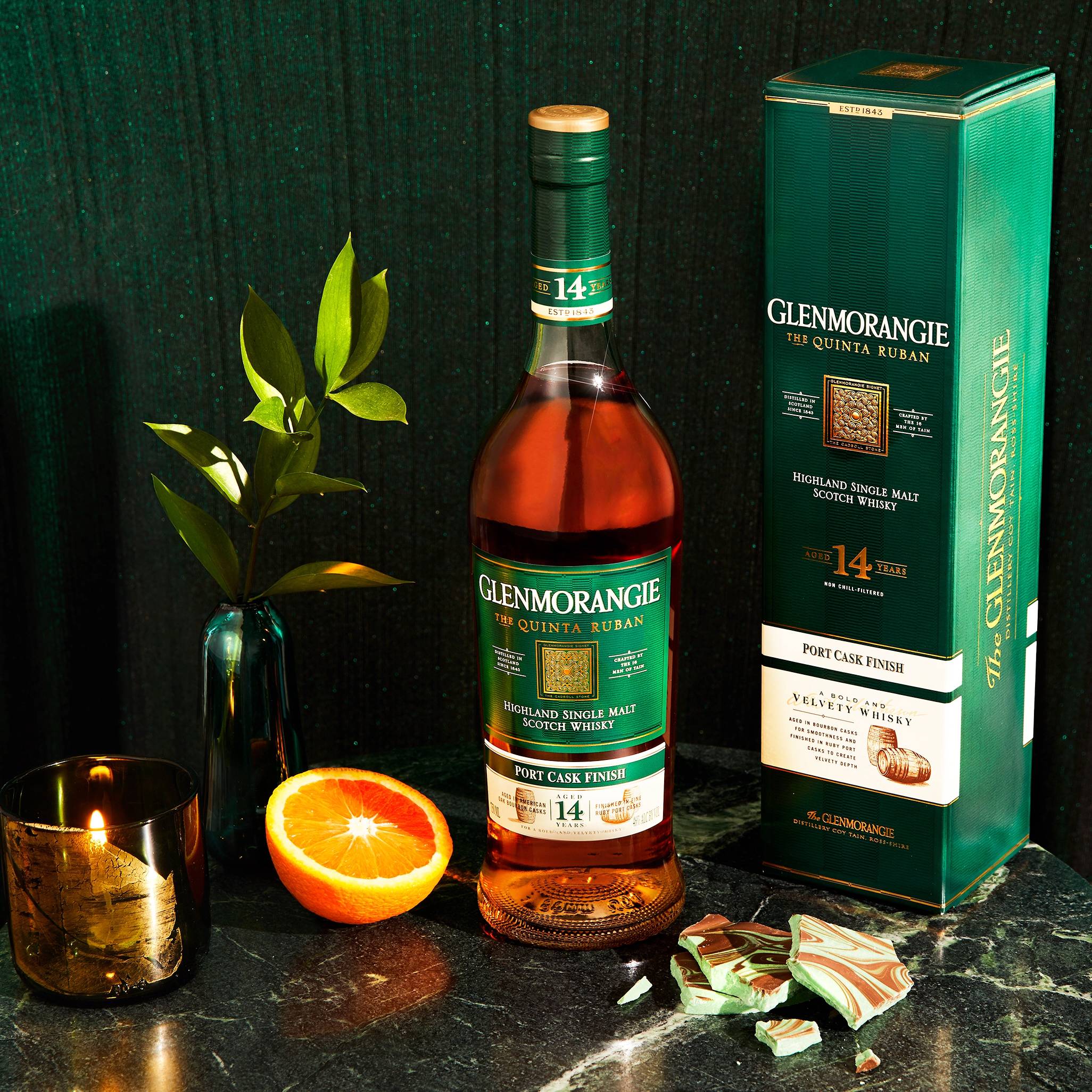 Glenmorangie Quinta Ruban 14 Year 750ml Single Malt Whiskey with 