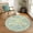 Green, variant on Moynesa 5'Round Boho Light Pink Rug, Washable Small Circle Rugs for Bedroom, Pink and Green Nursery Circular Rug Girl, Soft Non-Slip Round Carpet for Kids Sunroom,Pink