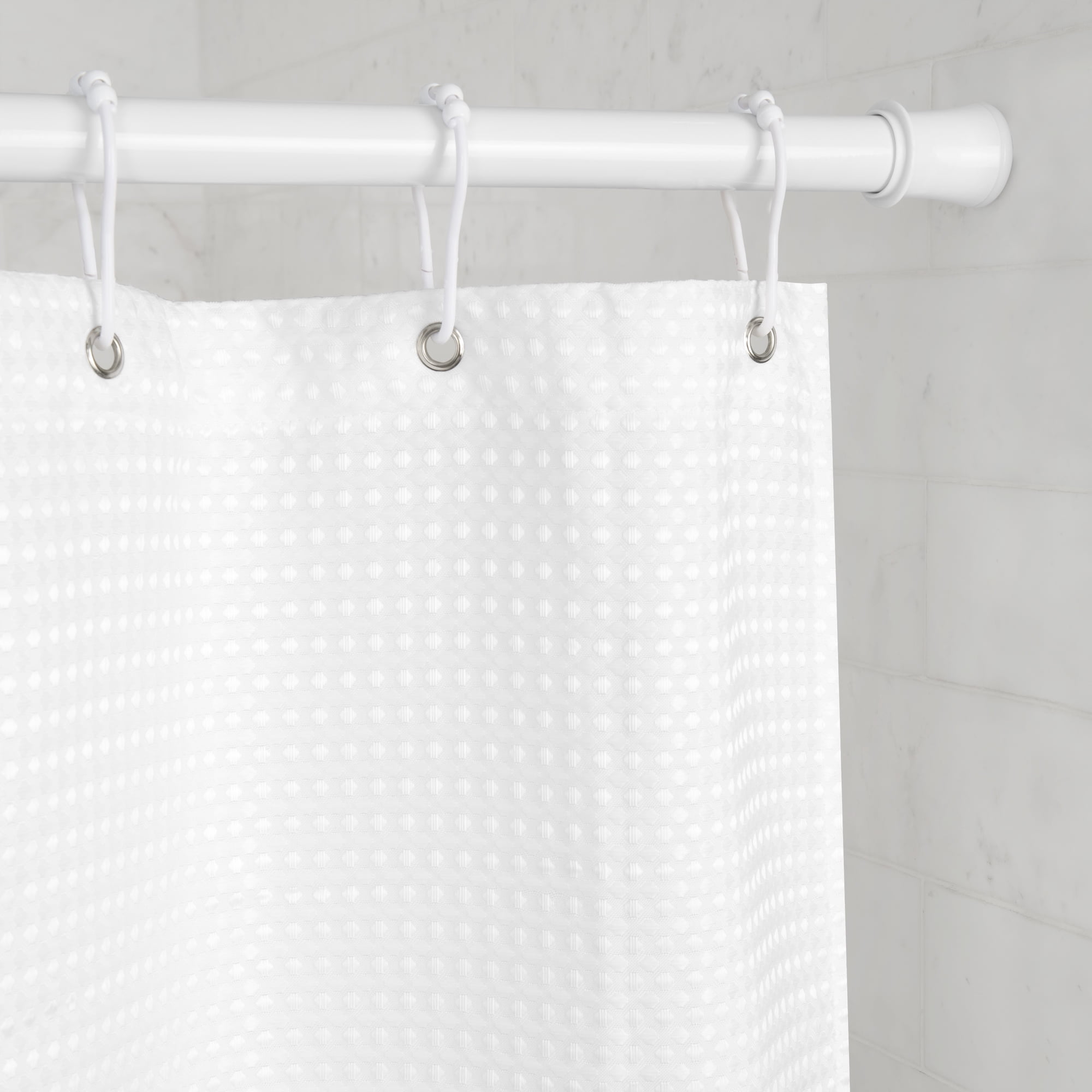 Mainstays Easy-Hang 72" Adjustable Tension Shower Curtain Rod, White