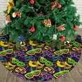 thumbnail image 2 of Mardi Gras Decorations Carnival Tree Skirt, Tree Mat Holiday Party Supplies Ornaments Indoor Outdoor Decorations 36 in, 2 of 6