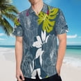 thumbnail image 5 of High Quality Hawaiian Shirts for Men Short Sleeve Aloha Beach Shirt Floral Summer Casual Button Down Shirts Blouses EIBJM2, 5 of 7