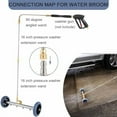thumbnail image 5 of Undercarriage Pressure Washer Attachment, 2-in-1 Undercarriage Pressure Cleaner Washer 16 Inch, 4000 PSI Under Car Pressure Washer Attachment with 3 Pcs Extension Wand by, 5 of 7