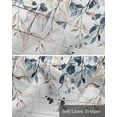 thumbnail image 6 of Farmhouse Wood Leaves Linen Curtain Valance for Bedroom/Bathroom/Kitchen/Office/Living/Dining Room Windows,Blue Eucalyptus Leaves Rod Pocket Topper Drapes Decorative Cafe Drapery Panel 42x12, 6 of 6
