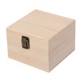 thumbnail image 3 of Yunhgft Wooden Storage Box Container Decorative Unfinished Gift Box Front Clasp Portable wood 14x14x10cm, 3 of 9