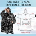 thumbnail image 4 of Oversized Wearable Blanket Hoodie,Black Halloween Spider Webs Sherpa Blanket Hoodie with Super Pockets,Super Warm Fuzzy Pullover for Women & Men, 4 of 6