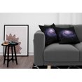 thumbnail image 3 of Ambesonne Galaxy Throw Pillow Cover 2 Pack, Celestial Galaxy Dust, 20", Black Purple, 3 of 7