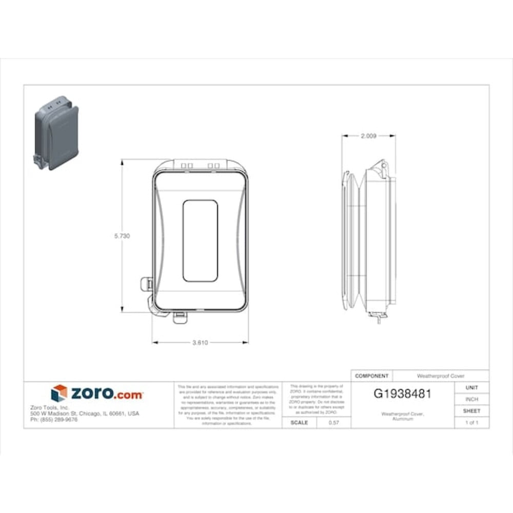 RACO INCORPORATED Outlet Cover, Expandable, Gray ML500G