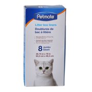 Petmate Cat Litter Pan Liner Jumbo (1 Pack of 8 Count)