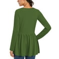 thumbnail image 4 of WellSize Women Maternity blouses Casual Fall Tunic Tops V Neck Long Sleeve Shirts Winter Pregnancy Clothes, 4 of 7