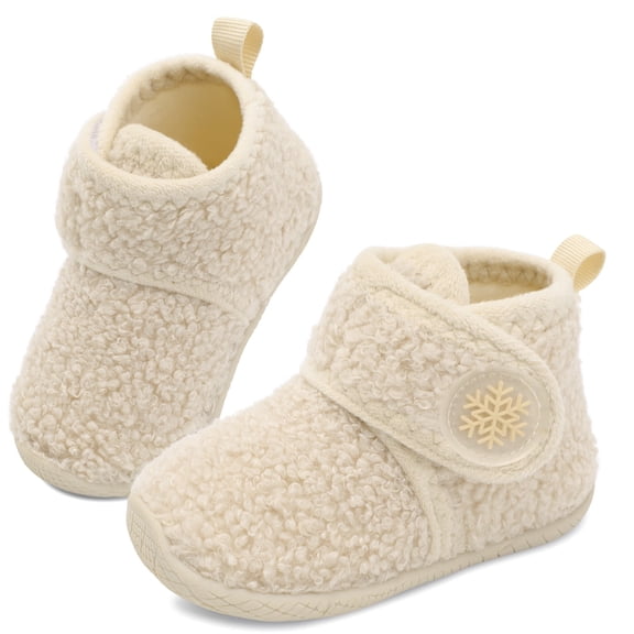 JOINFREE Toddler Boys Girls Slippers Booties Cozy Winter Warm House Shoes