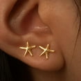 thumbnail image 6 of Faty-T Gold Earrings for Women Trendy 14K Gold Plated Small Starfish Stud Earrings Dainty Lightweight Minimalist Simple Hypoallergenic Earrings Jewelry Gifts for Her, 6 of 7