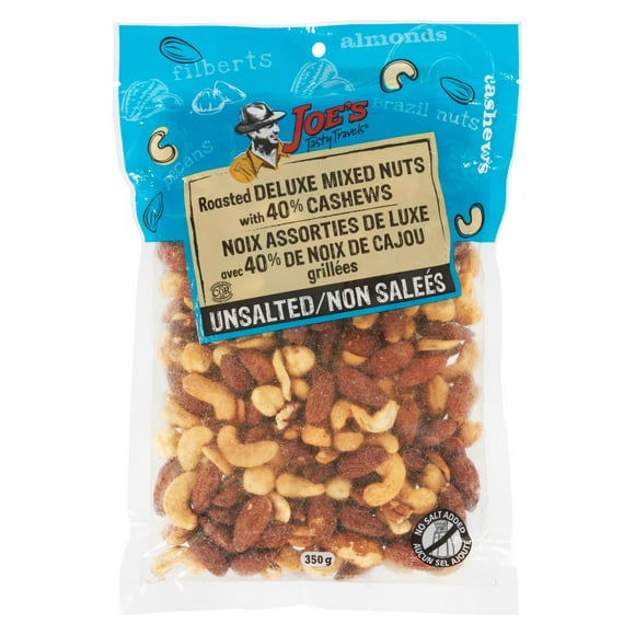 Joe's Tasty Travels Roasted Deluxe Mixed Nuts with 40% Cashews, 350 g