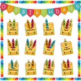 thumbnail image 1 of Juego de tablones de anuncios de cumpleaños para el aula VABAMNA con 85 piezas, 1 of 7