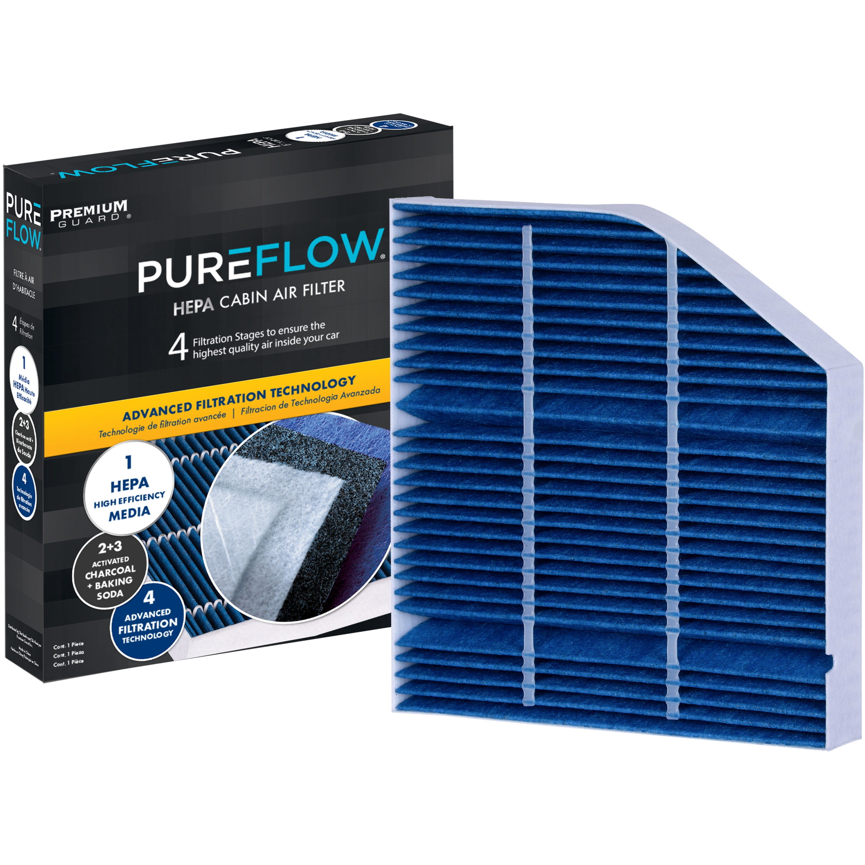 PureFlow HEPA Cabin Air Filter PC99241HX | Fits 2015-2025 Mercedes-Benz C300, 2020-2025 GLE350, GLS450, GLE450, GLE53 AMG, 2019-2025 G63 AMG, 2019-2024 G550, 2020-2025 GLS580