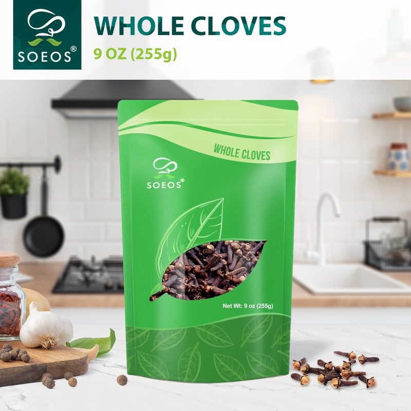Soeos Whole Cloves, 9 oz (255g), Premium Whole Cloves for Cooking, Baking, and Spices
