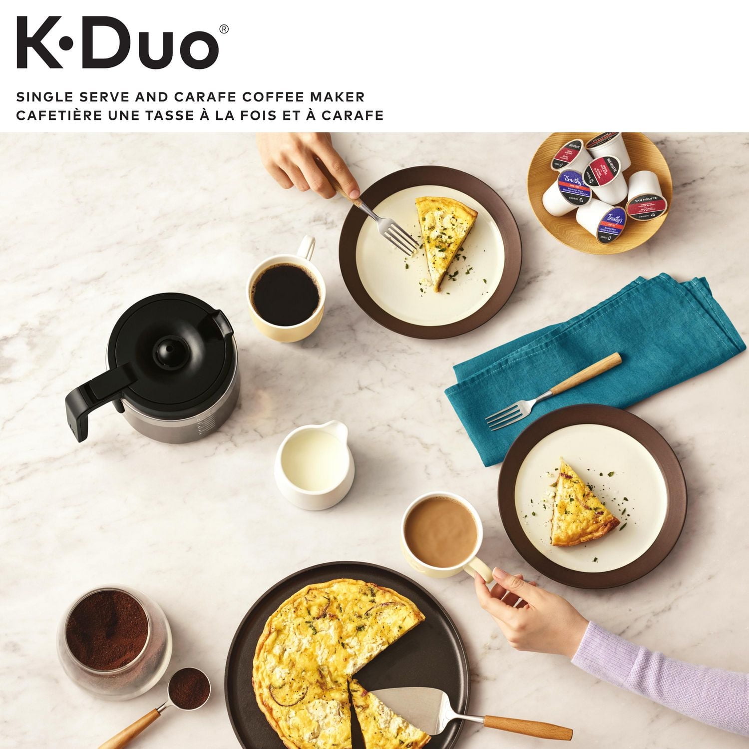Keurig K-Duo Cafetière à dosettes et carafe K-Cup à portion individuelle, avec fonctions programmables et fonction d'infusion puissante, noir