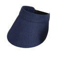 thumbnail image 4 of SGMVNU Fashion Sun Hats Visor for Women, Packable Wide Brim UPF Straw Beach Hat with Adjustable Ponytail Hole for Summer Travel, One Size, Navy, 4 of 5