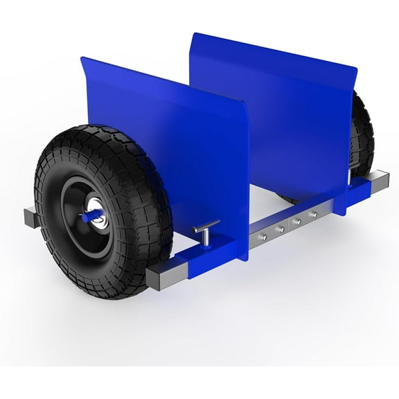 Moving Adjustable Panel Dolly, 2 × 10" Heavy Duty Solid Rubber Tires Wheels 1000LBS Load for Panel/Slab/Plywood/Door/Granite/Drywall Material Handling and More - Blue