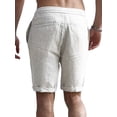 thumbnail image 2 of Fashnice Mens Short Trousers Solid Color Mini Pants Drawstring Shorts Fitted Sport Bottoms White XXL, 2 of 3