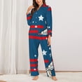 thumbnail image 2 of Picia Astronaut Runs Forward Pattern Women’s Long-Sleeve Sleepwear Set - Soft 2-Piece Loungewear with Pockets, Comfy PJs for Relaxing Nights-X-Large, 2 of 7