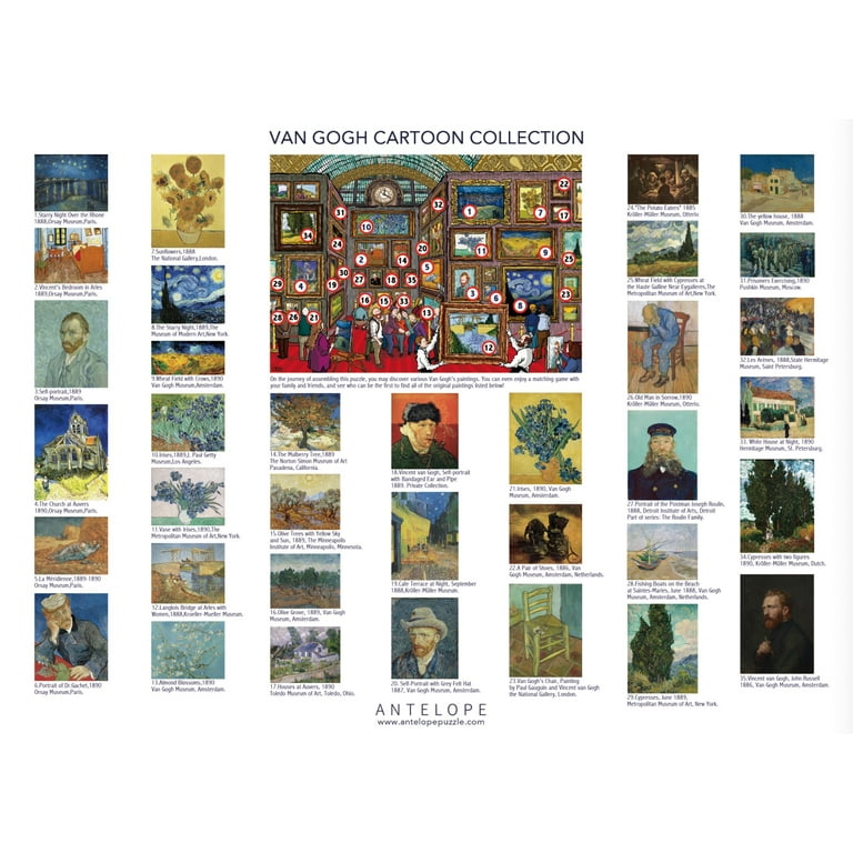 Antelope - 1000 Piece Puzzle for Adults, Van Gogh Jigsaw Puzzles