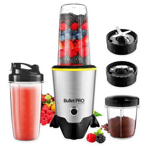 Licuadora Procesador de Alimentos Potente Nevashel BulletPRO Modelo AD-07 Set 8 Piezas
