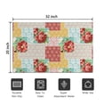thumbnail image 5 of Botanical Floral Patchwork Non-Slip Entryway Door Mat,Boho Indoor Decor Durable Low Plush Door Mat,Washable Welcome Rug for Patio Hallway Home Decor 20x32 Inches, 5 of 7