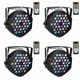 thumbnail image 1 of Iluminación de escenario EasyDancing 36 x 1 W LED Par Light RGB de 7 canales (4 unidades), 1 of 7