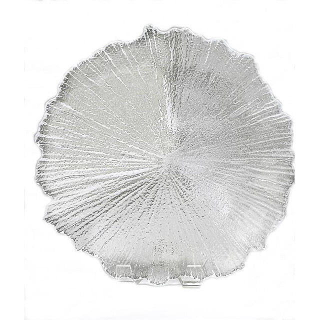 Red Pomegranate 2774-0 Coral 11 in. Clear Plate - Set of 4