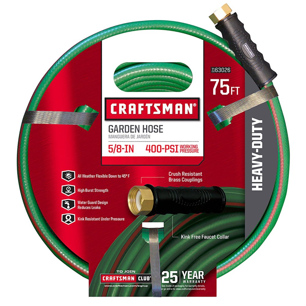 Craftsman Garden Water Hose 75 ft. HeavyDuty 5ply Construction