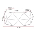 thumbnail image 3 of Triple Tree Modern Durable Concave and Convex MDF Coffee Table, Natural 38" Emboss, 3 of 9
