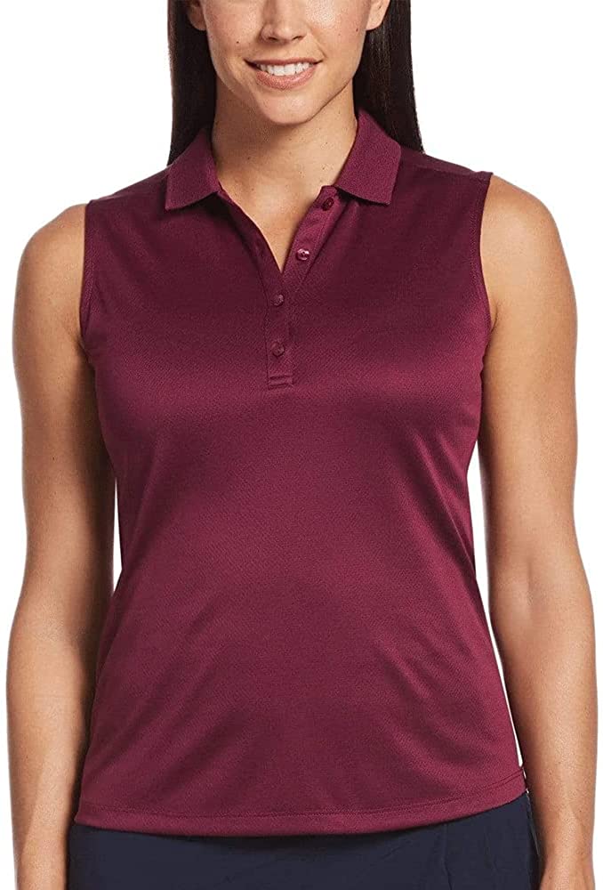 Callaway Womens Solid Knit Sleeveless 
