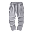 thumbnail image 4 of Domuza Baggy Sweatpants Wide Leg Casual Sweat Pants Drawstring Athletic Workout Gym Jogger with Pockets Light Gray 3XL, 4 of 6