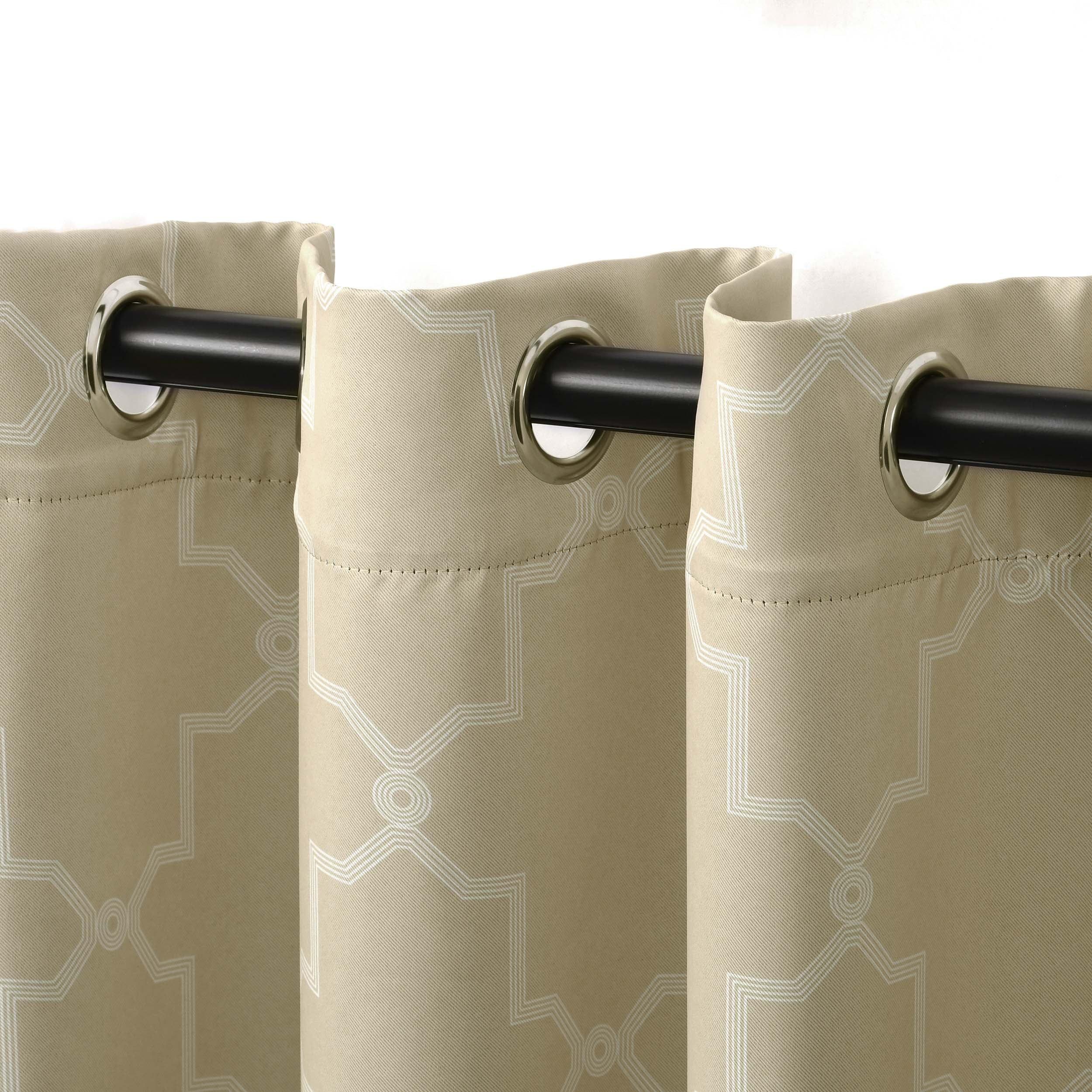 Superior Trellis Blackout Grommet Curtain Panel Pair, Set of 2 Curtains, 42"W x 108"L, Ivory