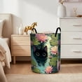 thumbnail image 6 of Cat Swimming Among Lotus Print Extra Large Foldable Laundry Basket  Stylish  Easy to Use for Bedroom Bathroom  Laundry Room  Oxford Fabric Storage Bin, 6 of 9