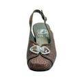 thumbnail image 2 of FLORAL Bay Women's Wide Width Slingback Low-Heel Dress Shoes BRONZE 12, 2 of 6