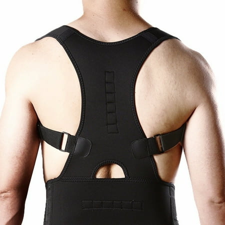 IGIA Magnetic Posture Corrector Back Shoulder Waist Support Braces Belt For Humpback- White L