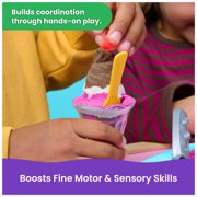 Kinetic Sand Scents, Ice Cream Treats Playset with 3 Colors Scented Play Sand & 6 Tools, Sensory Toys for Kids Ages 3 and up
