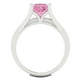 thumbnail image 4 of Clara Pucci 18K White Gold 2.28 Simulated Pink Diamond Engraveable Engagement Ring + Wedding Band Set, 4 of 7